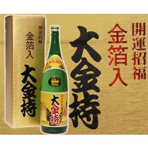 父の日 プレゼント ギフト 贈り物 2024 酒 日本酒 お酒 焼酎 金箔入り本格麦焼酎『大金持』 一升瓶 1800ml｜mituwa