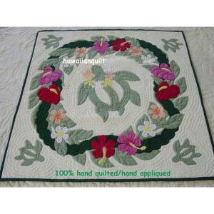 ハワイアンキルトタペストリー/壁掛け/パイナップルMC : Moana Pua