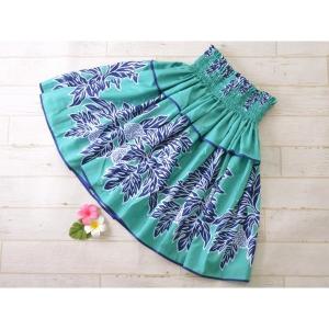 ☆WEB限定☆フラダンスのパウスカート　ウェストフリルハワイアンキルトのMiu-Mint製作p00612