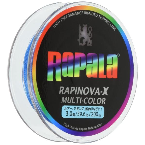 Rapala(ラパラ) PEライン ラピノヴァX マルチカラー 200m 3.0号 39.6lb 4...