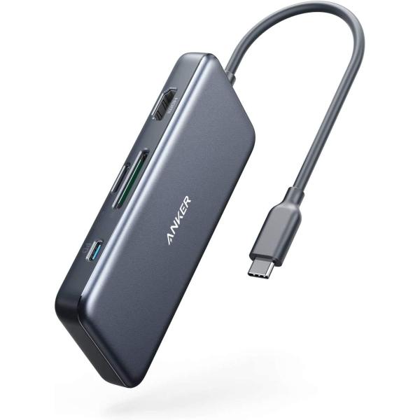 Anker PowerExpand+ 7-in-1 USB-C PD メディア ハブ 85Wパススル...