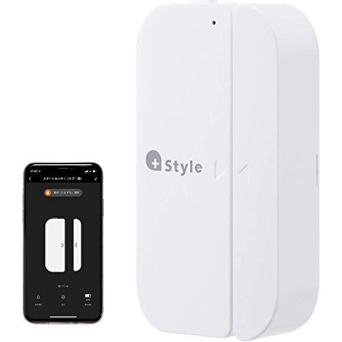 【+Style ORIGINAL】スマートセンサー ドア 窓 開閉 スマホにリアルタイム通知 工事不...