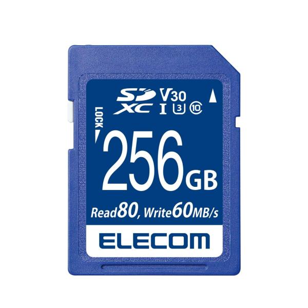 エレコム SDXCカード データ復旧サービス付 ビデオスピードクラス対応 UHS-I U3 80MB...