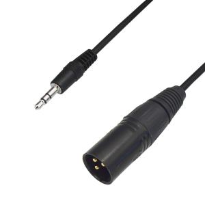 F-Factory 3.5mm TRS(3極)ミニプラグ (オス) - XLR(キャノンプラグ) (オス) 変換ケーブル 1.5m FNT-XT-13｜miuhouse