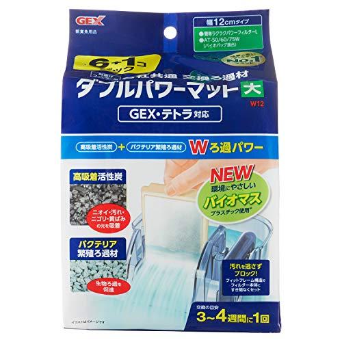 ジェックス GEX AQUA FILTER 外掛け共通 ダブルパワーマット 大 高吸着活性炭+バクテ...