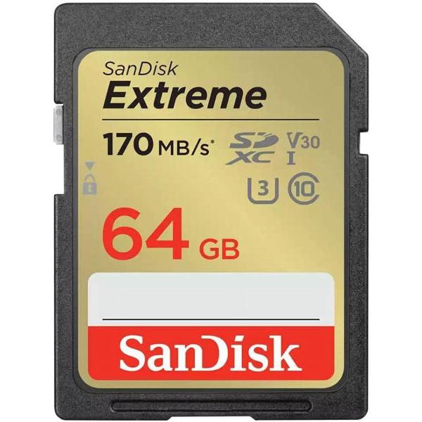 SanDisk (サンディスク) 64GB Extreme (エクストリーム) SDXC UHS-I...