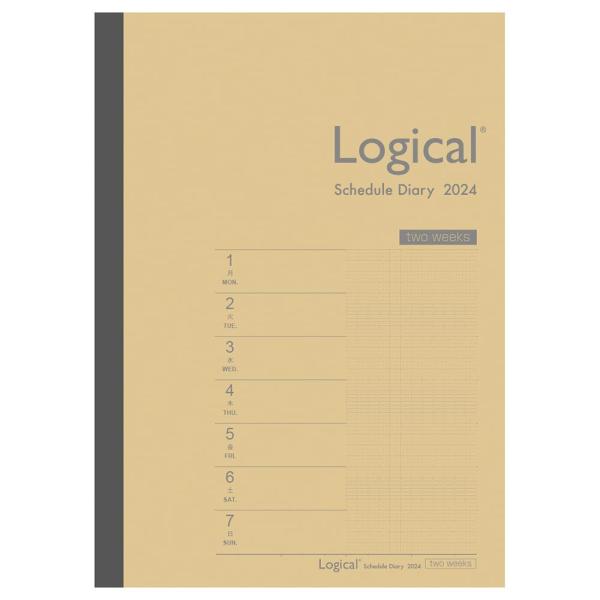 【2024年度版 手帳】 ナカバヤシ ロジカルダイアリー2024見開き2週間B／A5／ブラウン NS...