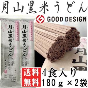 ポイント消化 うどん 送料無料 お試し 黒米 4人前 360g [黒米うどん180ｇ×2 BS] メール便 NP 即送