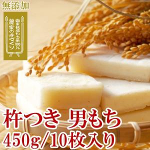 杵つき餅 切り餅 無添加 450g 10個入り お買い得 お徳用 送料無料 山形 メール便 [男もち１袋] YP 即送｜miuranouen