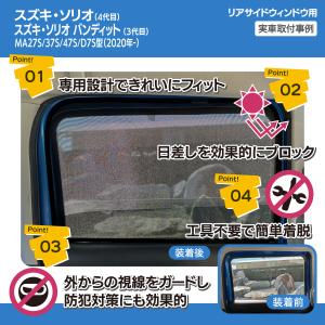 ソリオ メッシュシェード サイド ウインドウ ...の詳細画像5