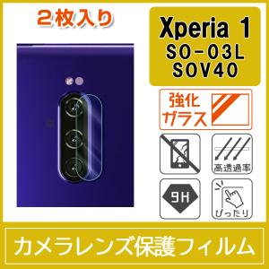 Xperia 1 SO-03L SOV33 カメラ レンズ 保護フィルム 強化ガラス 9H 2枚入り｜miwacases
