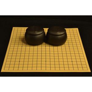 新品】(入門書付) 囲碁セット 囲碁入門セット 19路 折碁盤 碁石 碁笥