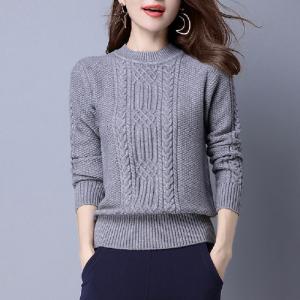 アラン編みカシミヤセーター、厚織りタイプ・知的なグレー系｜miwakenn
