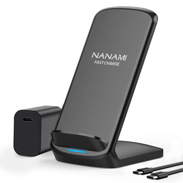 NANAMI ワイヤレス急速充電器 (USB-C 20W出力の急速充電器に昇進) 置くだけ充電器 セ...