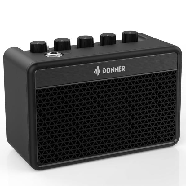 Donner ギターアンプ ミニ 5W 充電式 3バンドEQ搭載 卓上 コンパクト 軽量 自宅練習 ...