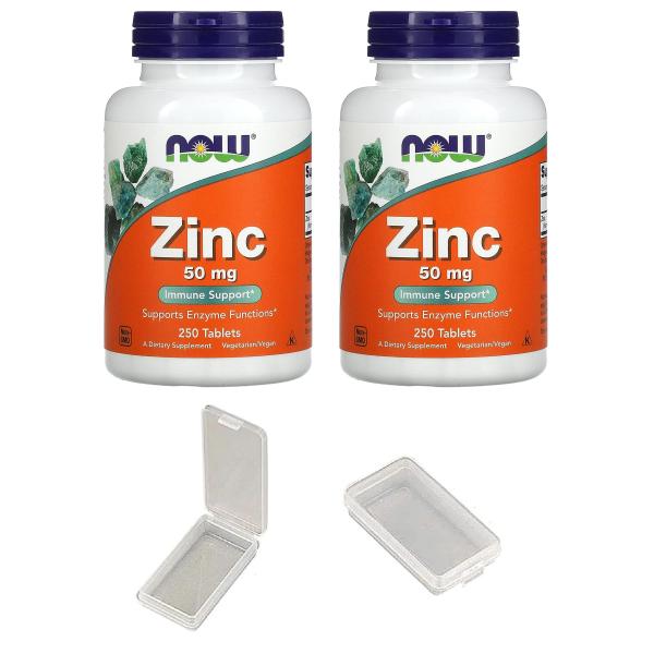 【2個セット】NOW FOODS ナウフーズ Zinc グルコン酸亜鉛（50mg） 250 tabs