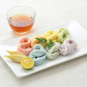 三輪そうめん みわのにじ7束入り 色素麺7色セ...の詳細画像1