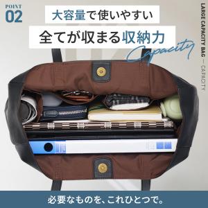 トートバッグ メンズ 大容量 軽量 6個のポケ...の詳細画像4