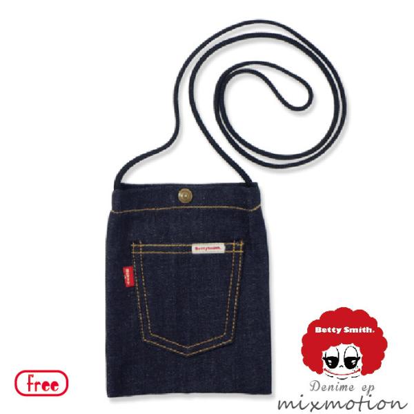 (取寄)デニムポシェット レディース 斜めがけ 軽量(Betty Smith ベティスミス) おしゃ...