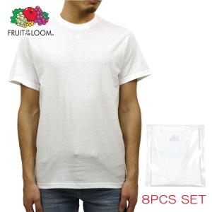 フルーツオブザルーム FRUIT OF THE LOOM 正規品 クルーネックTシャツ 8Pack ホワイト｜mixon