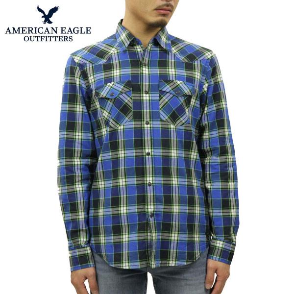 アメリカンイーグル AMERICAN EAGLE 正規品 メンズ ウエスタンシャツ AE Plaid...