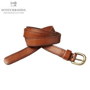 スコッチアンドソーダ メンズ SCOTCH＆SODA ベルト Leather belt with print along｜mixon