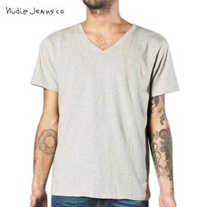 ヌーディージーンズ Tシャツ メンズ Nudie Jeans 半袖Vネック V-Neck T-Shirt 130987 G｜mixon