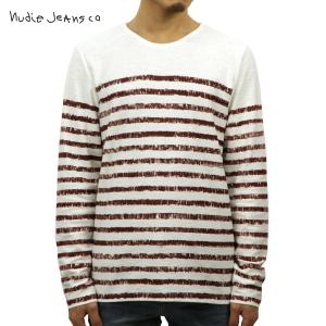 ヌーディージーンズ ロンT メンズ 正規販売店 Nudie Jeans 長袖Tシャツ LS T-shirt Org.Sketched Stripes｜mixon