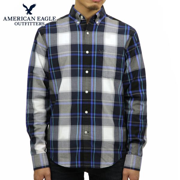 アメリカンイーグル シャツ メンズ 正規品 AMERICAN EAGLE 長袖シャツ AEO Pri...