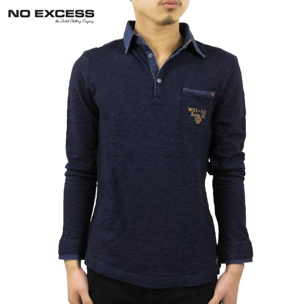 ノーエクセス NO EXCESS 正規品 メンズ 長袖ポロスタイルシャツ T-shirt l/sl ...