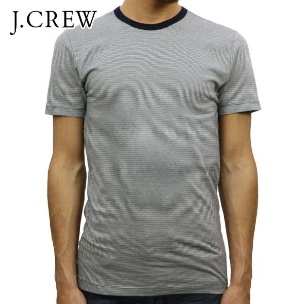 ジェイクルー Tシャツ 正規品 J.CREW 半袖Tシャツ MICRO-STRIPE RINGER ...