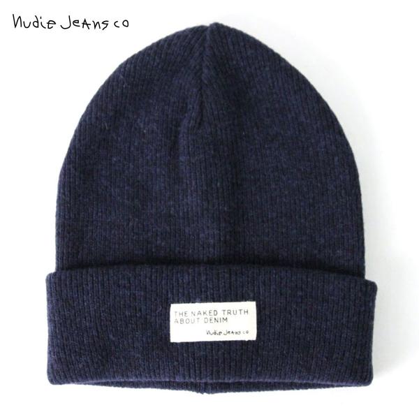 ヌーディージーンズ 帽子 キャップ Nudie Jeans Liamsson Beanie Blue...