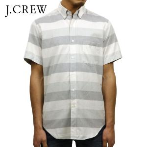 ジェイクルー シャツ メンズ 正規品 J.CREW 半袖シャツ SHORT-SLEEVE OXFORD SHIRT IN HORI 父の日 プレゼント ラッピング｜mixon