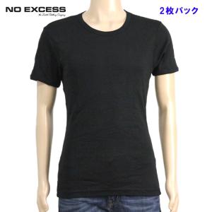 ノーエクセス NO EXCESS 正規品 メンズ 半袖Tシャツ TEE 2 PACK N3460 20 black｜mixon