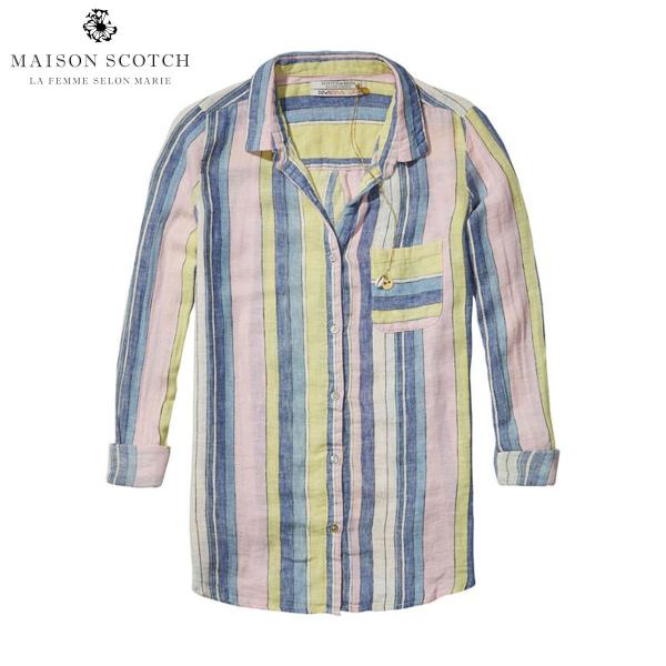 メゾンスコッチ MAISON SCOTCH 正規販売店 レディース 長袖シャツ Striped li...