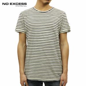 ノーエクセス Tシャツ 正規販売店 NO EXCESS 半袖Tシャツ STRIPE JERSEY WIDE R-NECK T 父の日 プレゼント ラッピング｜mixon