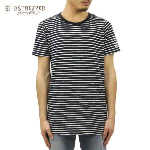 ディストレス Tシャツ 正規販売店 DSTREZZED 半袖Tシャツ Crew neck s/s Y/D stripe he 父の日 プレゼント ラッピング｜mixon