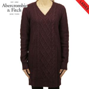 アバクロ レディース Abercrombie＆Fitch 正規品 Vネックセーター CABLE SWEATER DRESS｜mixon