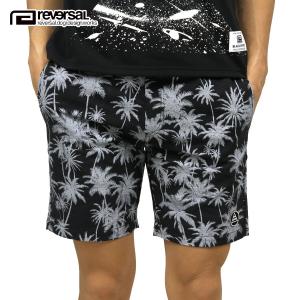 リバーサル ショートパンツ メンズ 正規販売店 REVERSAL rvddw ボトムス PALM ALOHA SHORTS sf16ss009a SURF ALOHA BLACK D15S25｜mixon