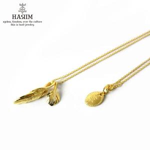 ハリム HARIM 正規販売店 ネックレス SLENDER FEATHERS　HALF VERY SHINE GP K18YG GOLD PLATING NECKLACE HRP105 GP｜mixon