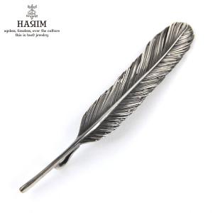 ハリム HARIM ペンダントトップ（チェーン別売り） HARIM FEATHER LEFT L HRT002 WH/OX SILVER 925 OXIDIZED BLACK｜mixon