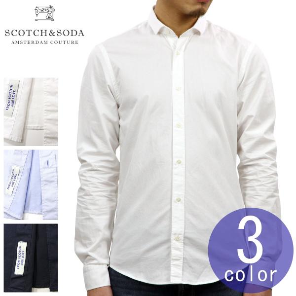 スコッチアンドソーダ SCOTCH＆SODA 正規販売店 メンズ スリムフィット 長袖ドレスシャツ ...