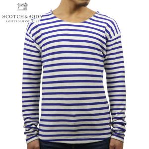 スコッチアンドソーダ ロンT メンズ 正規販売店 SCOTCH＆SODA 長袖Tシャツ STRIPED PIQUZ T-SHIRT 136442 0218 COMBO B D0 父の日 プレゼント ラッピング｜mixon