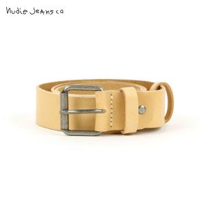 ヌーディージーンズ Nudie Jeans 正規販売店 メンズ ベルト PEDERSSON LEATHER BELT NATURAL B12 180747｜mixon