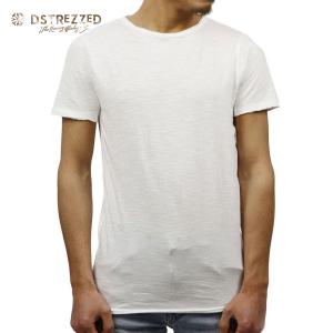 ディストレス Tシャツ 正規販売店 DSTREZZED 半袖Tシャツ BASIC ROUND NECK TEE WHITE 202240BL2 1 父の日 プレゼント ラッピング｜mixon