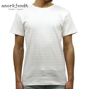 アナケット ANERKJENDT 正規品 メンズ 半袖Tシャツ MANNY STRIPE T-SHIRT WHITE 9217329 B｜mixon