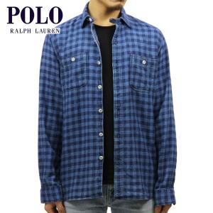 ポロ ラルフローレン メンズ POLO RALPH LAUREN 正規品 長袖シャツ BUFFALO CHECK DENIM SHIRTS｜mixon