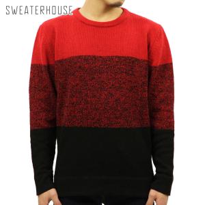 【ボーナスストア 誰でも+5% 5/25 0:00〜5/26 23:59】 セーターハウス セーター メンズ 正規販売店 SWEATERHOUSE CREW NECK KNIT SWEATER 1KN1277 6050 RED｜mixon