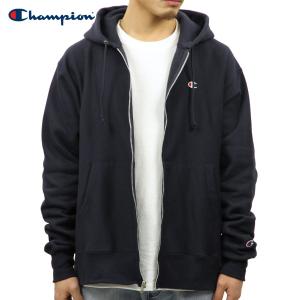 チャンピオン CHAMPION 正規品 メンズ リバースウィーブ ジップアップパーカー REVERSE WEAVE HEAVYWEIGHT 12oz ZIP UP HOODIE GF69 NAVY｜mixon