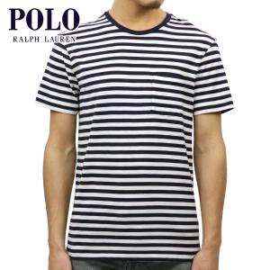 ポロ ラルフローレン メンズ POLO RALPH LAUREN 正規品 半袖ポケットTシャツ CUSTOM FIT COTTON STRIPE POCKET T-SHIRT｜mixon